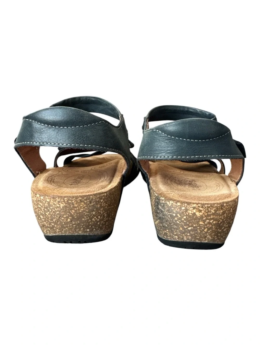 Taos Universe Leather Comfort Sandals Blue Gray Size 9-9.5 / EU 40
